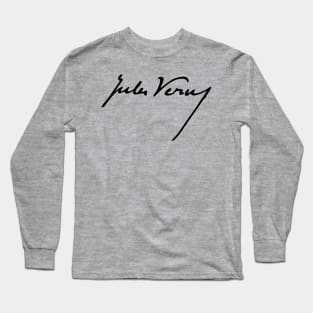 Sci-Fi Visionary - Jules Gabriel Verne Signature 1 Long Sleeve T-Shirt